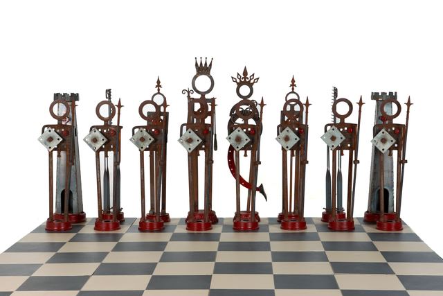Marvin Avenue Chess Club: sculpture by Hardy Jones
